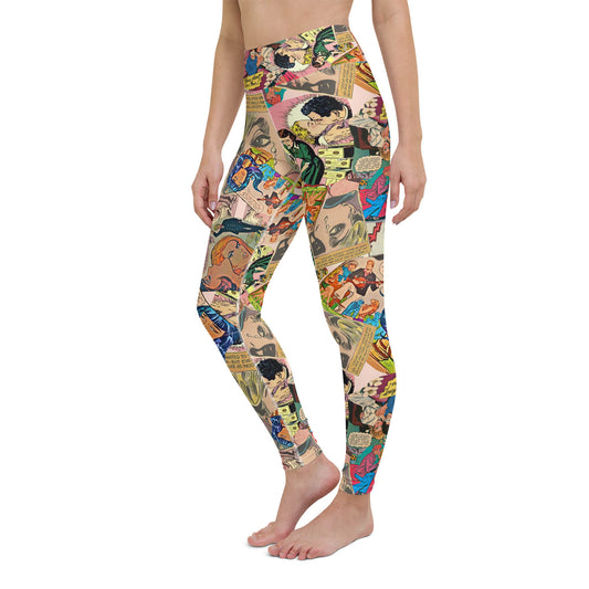 Love Chronicles Vintage Comics High Waisted Workout Leggings