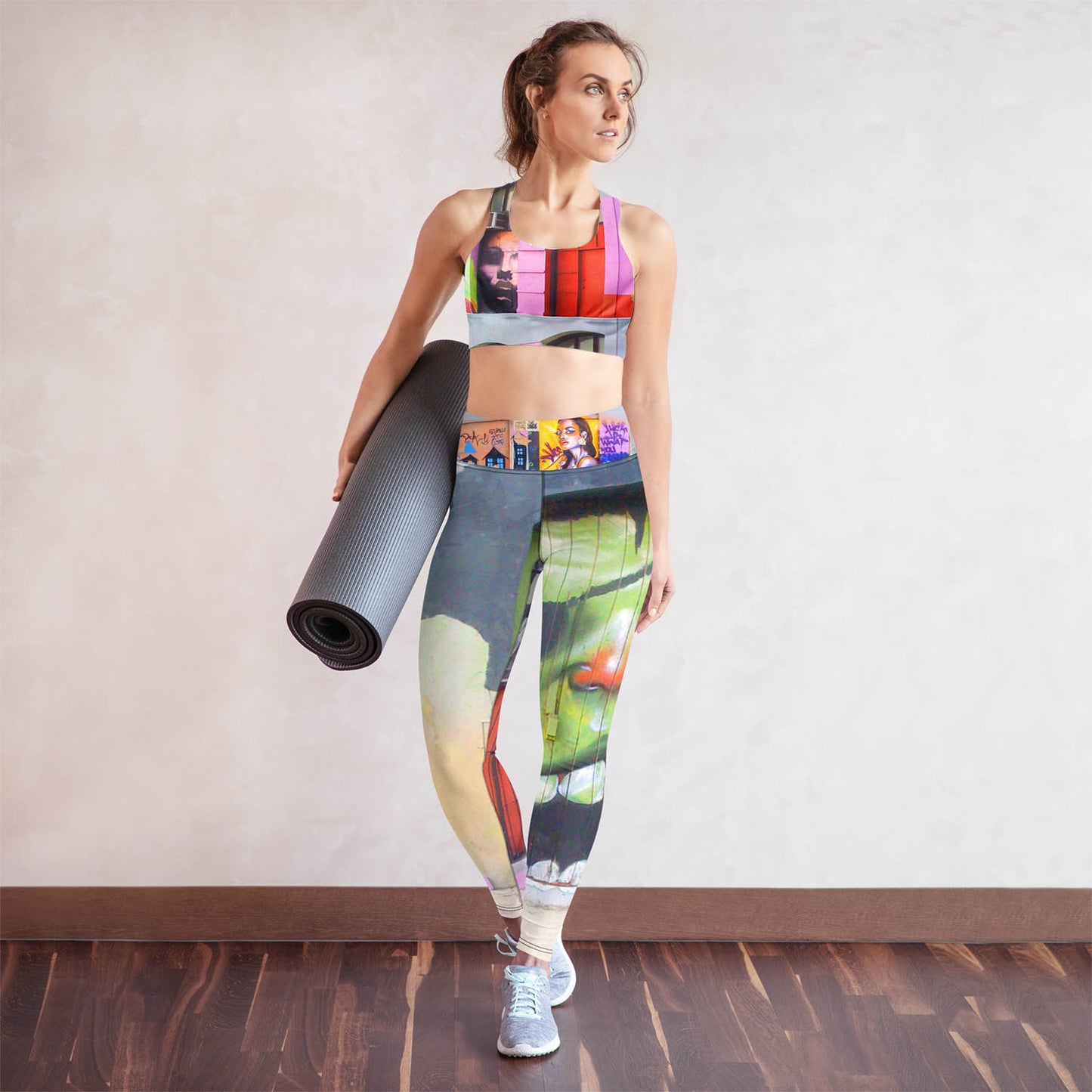 Los Angeles Graffiti High Waisted Workout Leggings