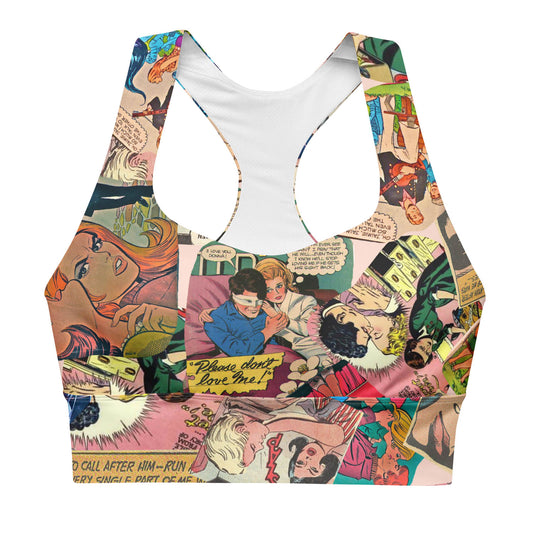 Love Chronicles Vintage Comics Longline Sports Bra (XS-3XL)