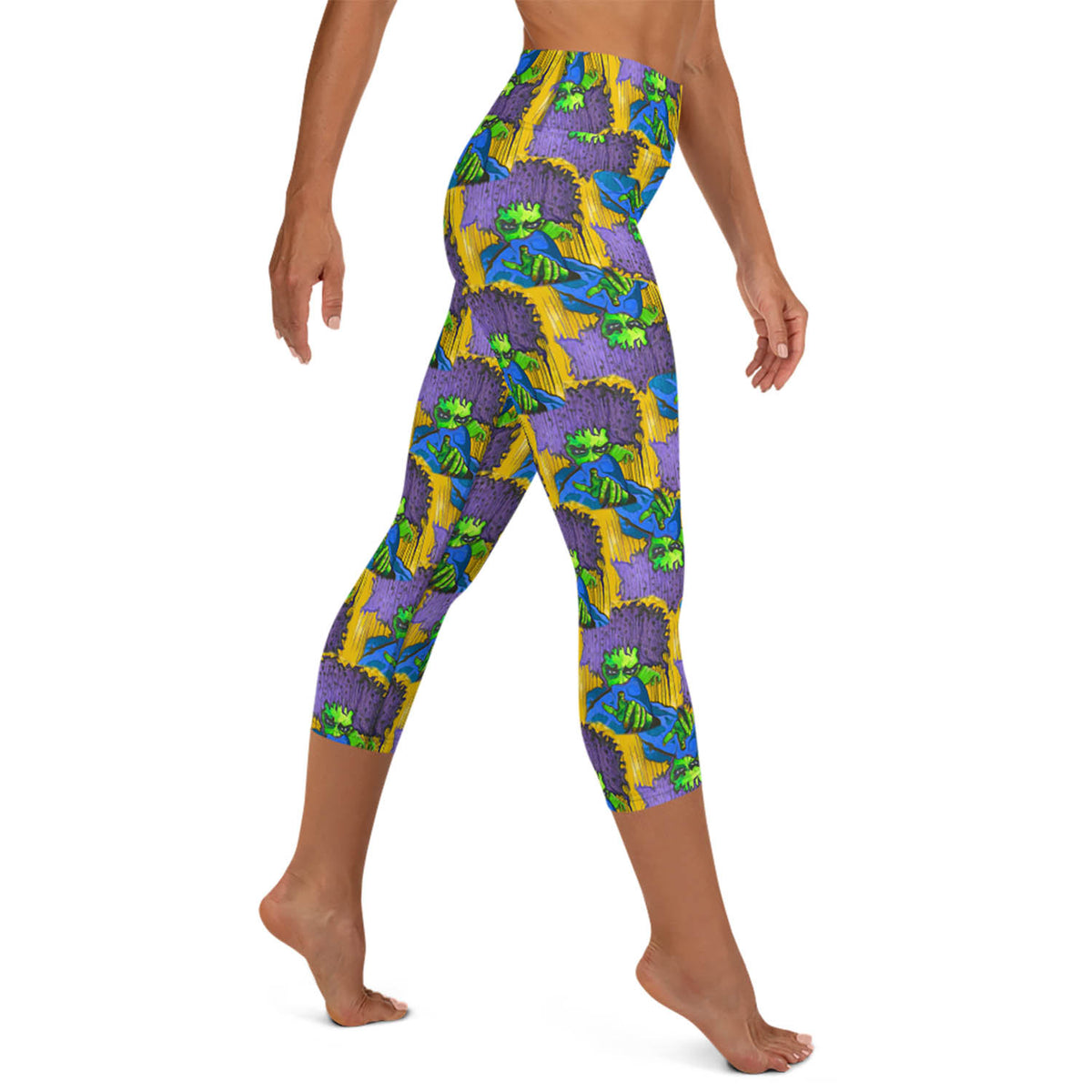 Medusa High Waisted Capri Workout Leggings