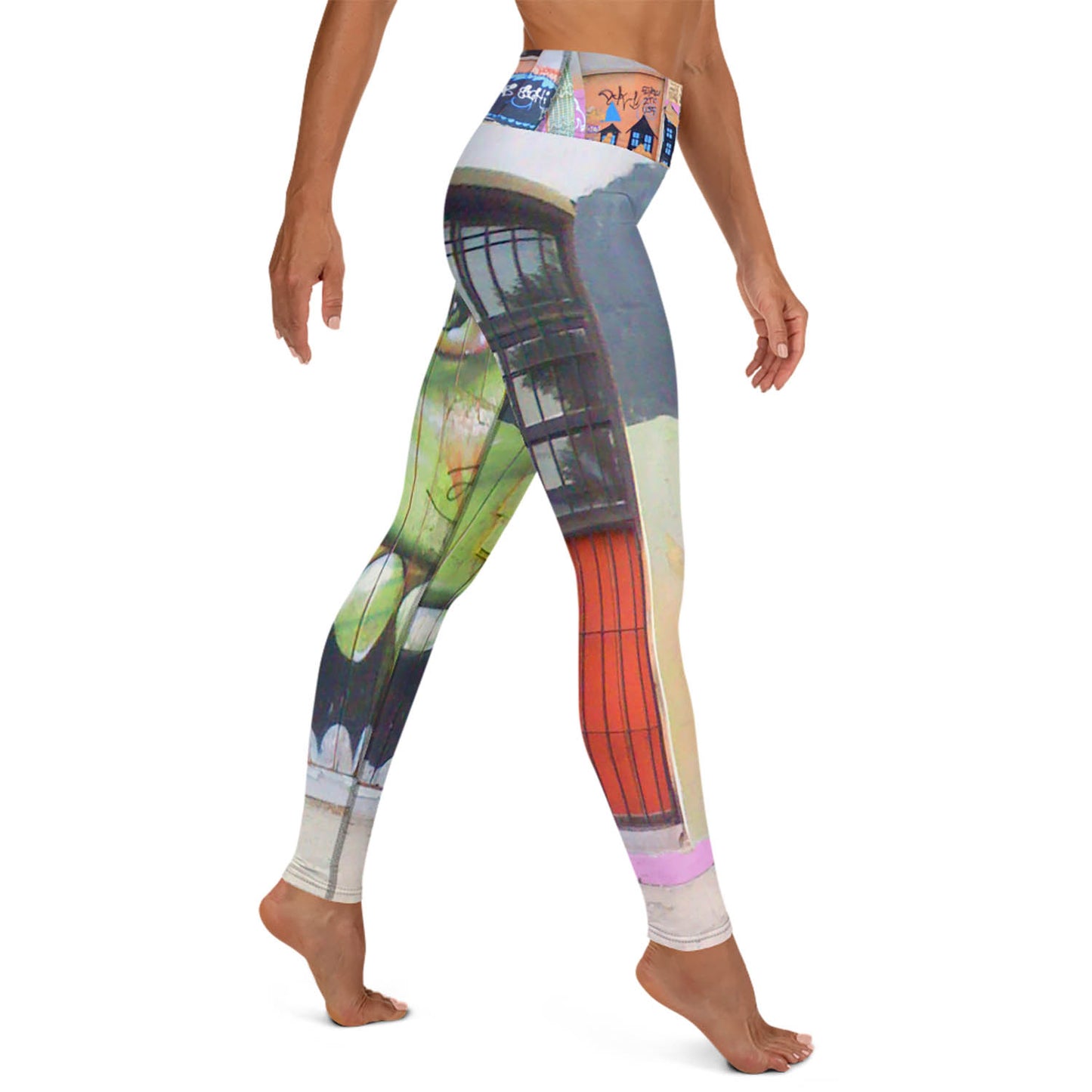 Los Angeles Graffiti High Waisted Workout Leggings