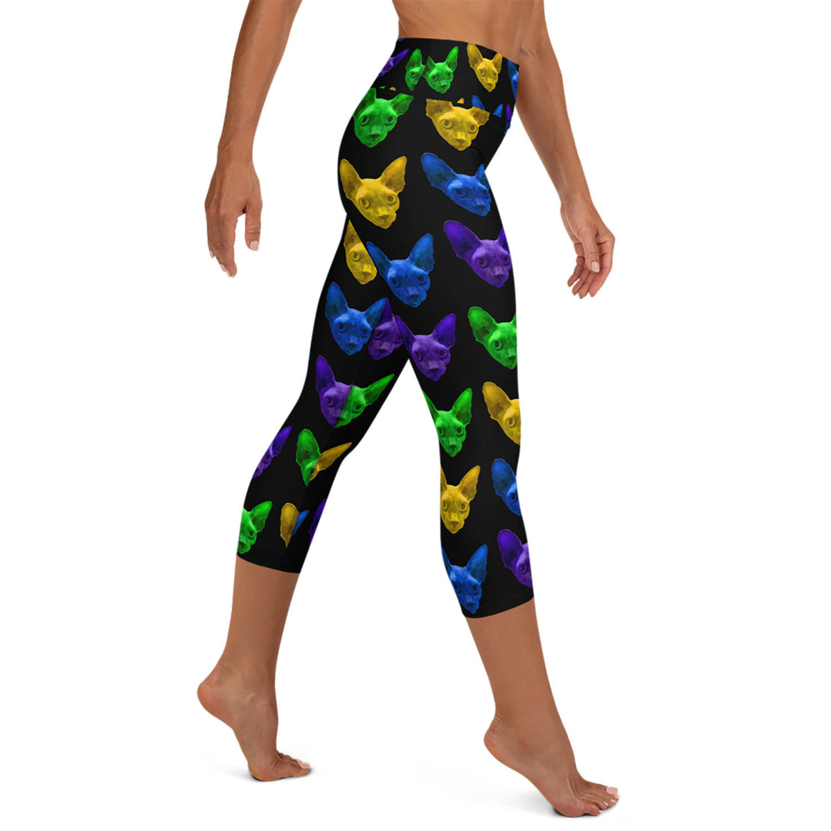 Sphynx Love High Waisted Capri Workout Leggings