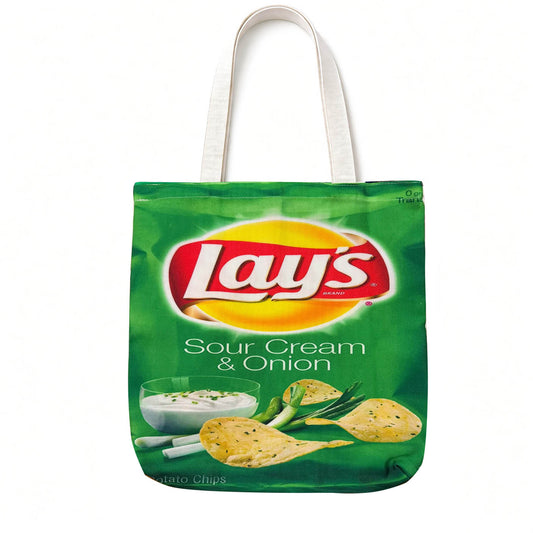 Canvas Tote Printed in Lay's "Sour Cream & Onion"
