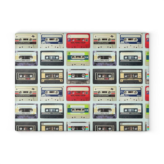 Cassette Tape Realness - Glass Cutting Board - Jeanjai