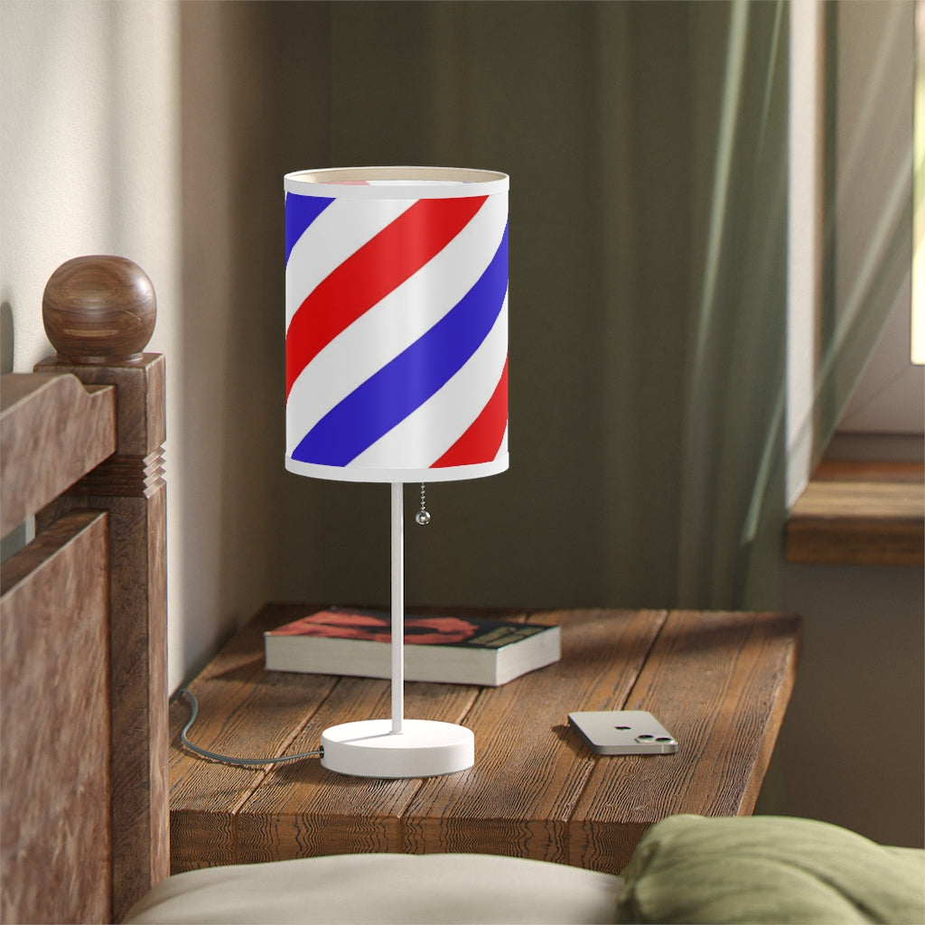 Barber Shop Red White and Blue Table Lamp