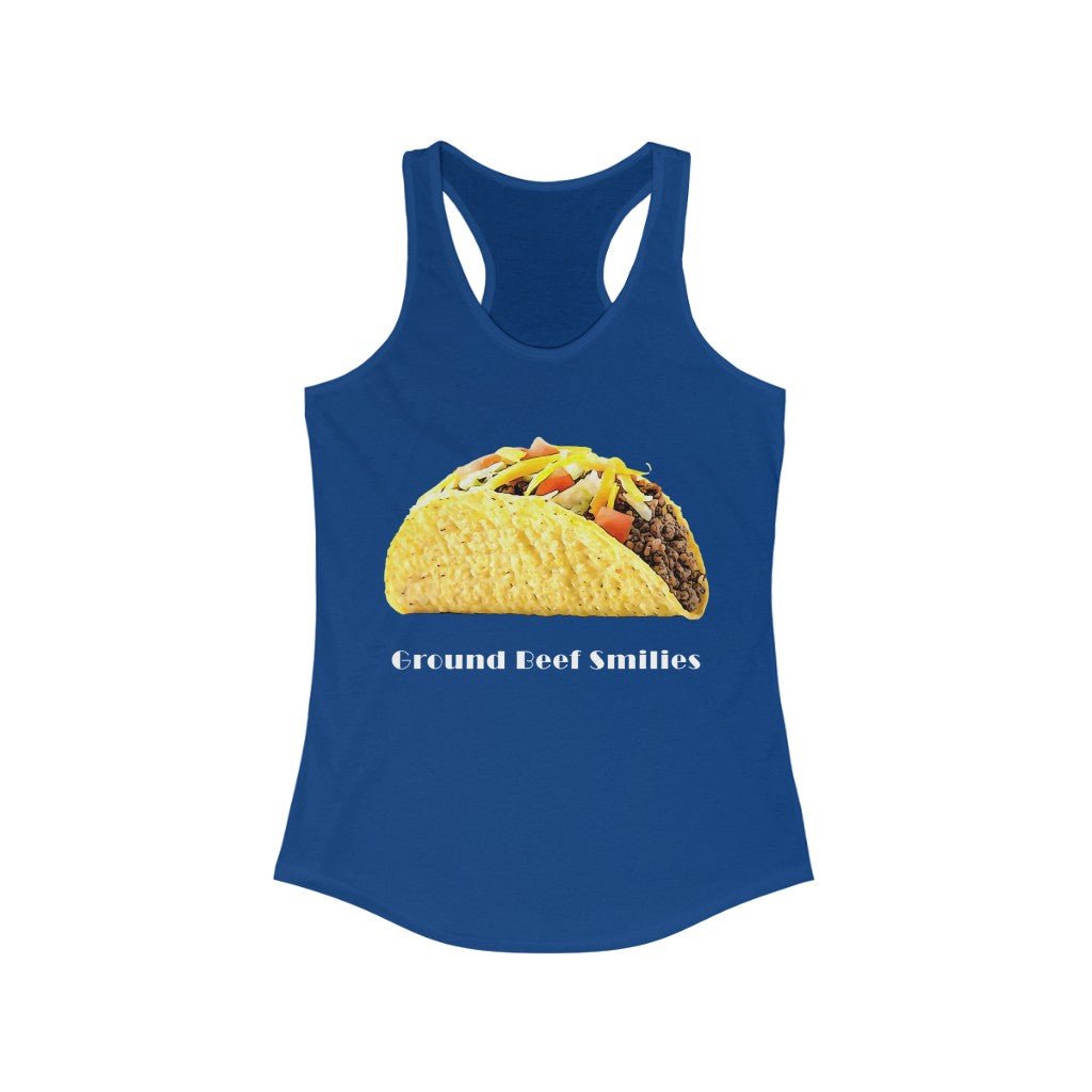 Ground Beef Smilies - Women's Ideal Racerback Tank - Jeanjai