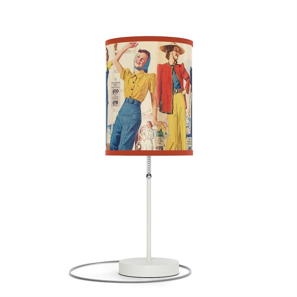Vintage Fashion Advertisement - Lamp on a Stand - Jeanjai