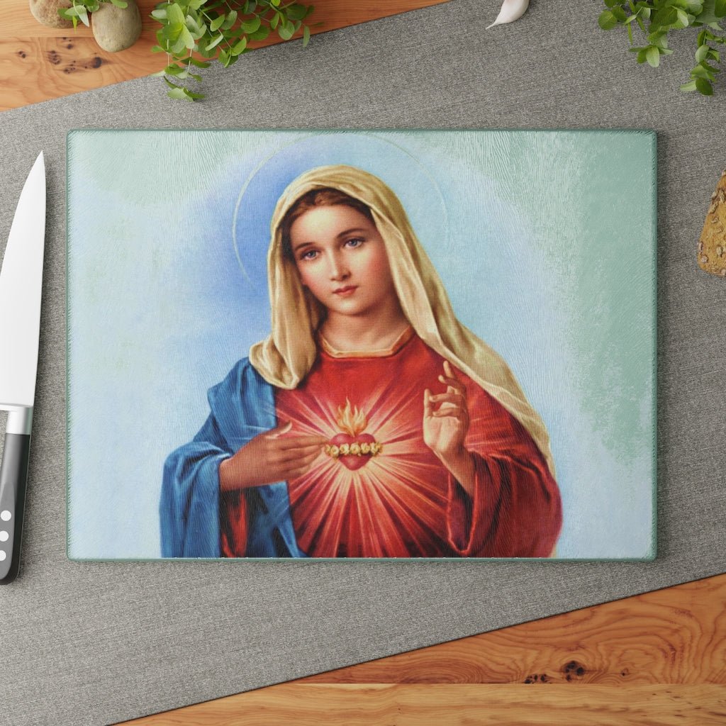 Virgin Mary - Glass Cutting Board - Jeanjai